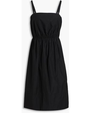 Deveaux New York Cutout Cotton-Blend Dress - Black