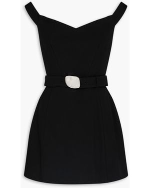 Nicholas Off-the-shoulder Stretch-crepe Mini Dress - Black