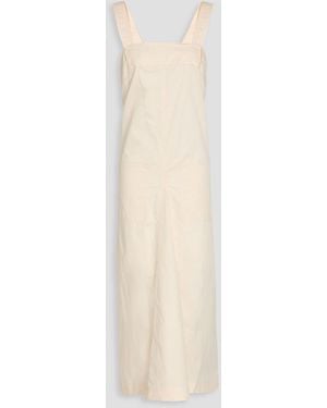 Tibi Pleated Cotton Midi Dress - White