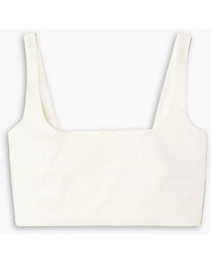 Anna Quan Addy cropped oberteil aus einer leinenmischung - Weiß