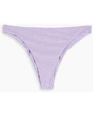 Abysse Faye Ribbed Bikini Briefs - Purple