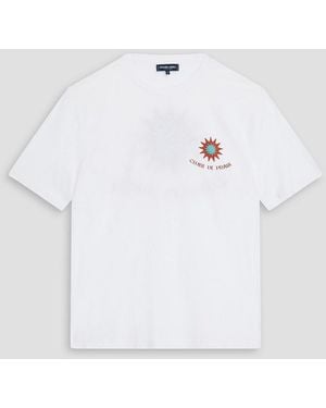 Frescobol Carioca Dinis t-shirt aus jersey aus einer baumwoll-leinenmischung mit print - Blau
