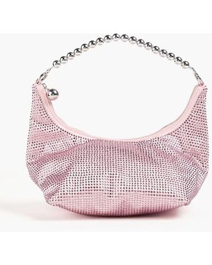 Stine Goya Crystalized Pyramid Satin Shoulder Bag - Pink