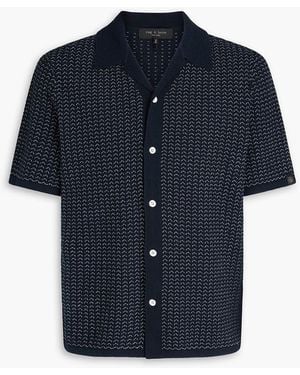 Rag & Bone Avery hemd aus jacquard aus einer baumwollmischung - Blau