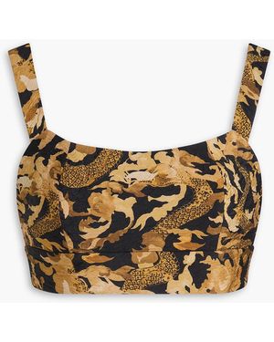 Saloni Lilah Jacquard Bra Top - Black