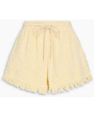 Zimmermann Printed Cotton-Terry Shorts - Natural