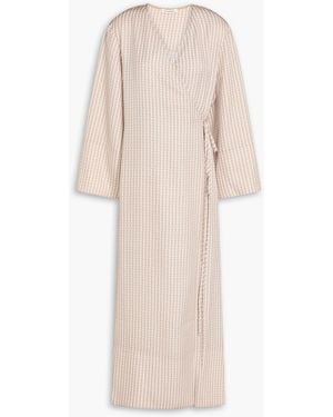 By Malene Birger Manissa Printed Twill Maxi Wrap Dress - Natural