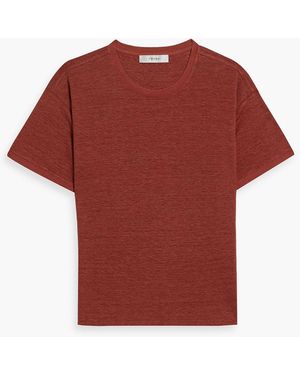FRAME Linen-Jersey T-Shirt - Red
