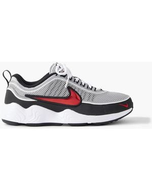 Nike Air Zoom Spiridon Rubber-Trimmed Mesh Trainers - Grey