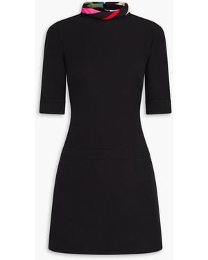 PUCCI Printed Crepe Mini Dress - Black
