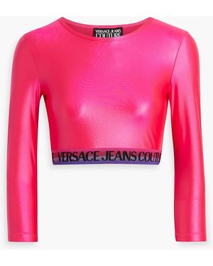 Versace Cropped Stretch Top - Pink