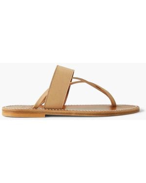 K. Jacques Nehru Nubuck Sandals - White