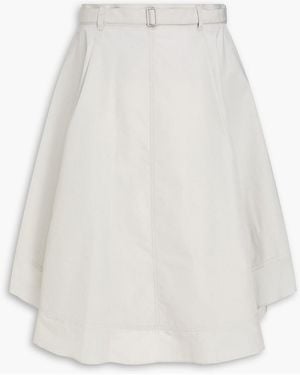 3.1 Phillip Lim Chiffon-Trimmed Cotton-Blend Mini Skirt - White