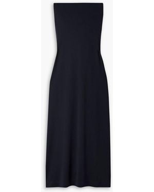 Tibi Harlow Trägerloses Midikleid Aus Glänzendem Jersey - Blau