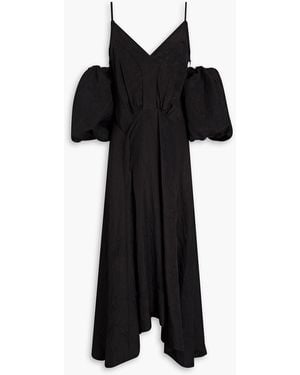 Rejina Pyo Yuri Taffeta Midi Dress - Black