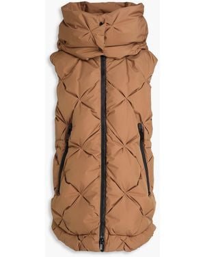 Goldbergh Alma Quilted Shell Down Vest - Brown