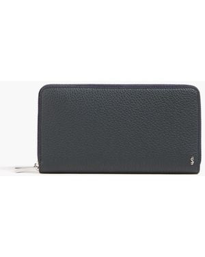 Serapian Pebbled-Leather Continental Wallet - Black