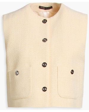 Maje Weste aus metallic-tweed - Natur
