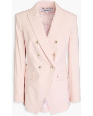 Veronica Beard Charleston Double-Breasted Linen-Blend Blazer - Pink