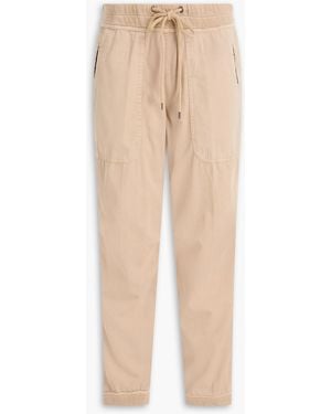 James Perse Cotton-Twill Track Trousers - Natural