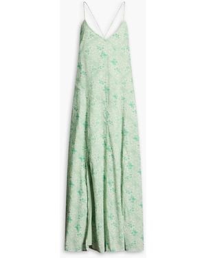 HANNAH Veronica Printed Cotton-voile Maxi Dress - Green