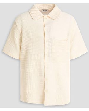 Sandro Ribbed-Knit Shirt - Natural