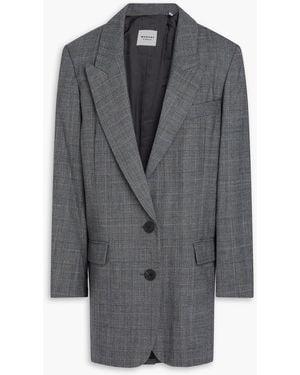 Isabel Marant Precious Prince Of Wales Checked Wool-Blend Tweed Blazer - Grey