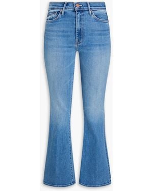 Mother Weekender Mid-Rise Flared Jeans - Blue