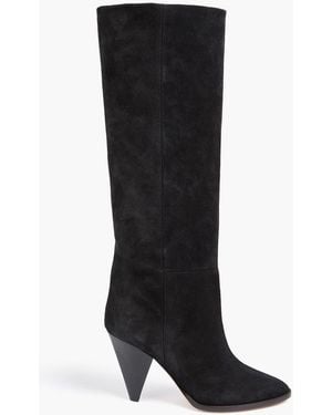 Isabel Marant Suede Knee Boots - Black