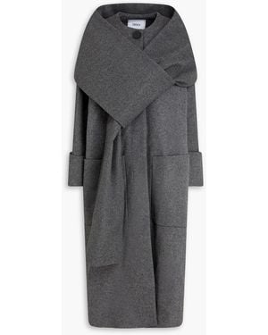 Erdem Draped Wool And Cashmere-Blend Coat - Grey