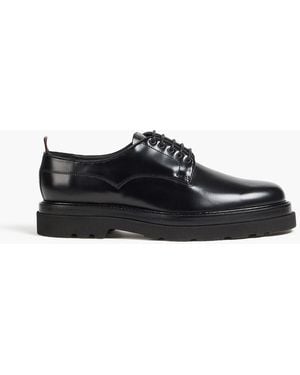 Paul Smith Godwin Glossed-leather Derby Shoes - Black