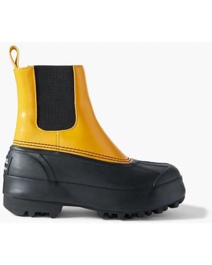 Sorel x Proenza Schouler Sorel Caribou Leather And Rubber Platform Chelsea Boots - Blue