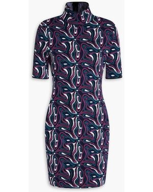 Emilio Pucci Jacquard-knit Mini Dress - Blue