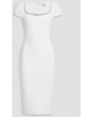 Hervé Léger Josie Bandage Midi Dress - White