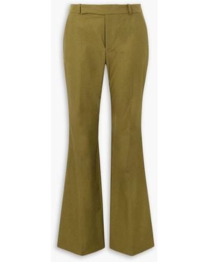 Ludovic de Saint Sernin Bum Cotton-twill Flared Trousers - Green