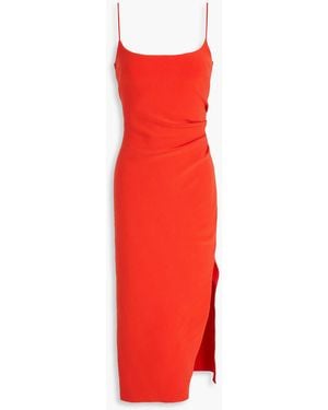 Bec & Bridge Jessi Draped Crepe Midi Dress - Red