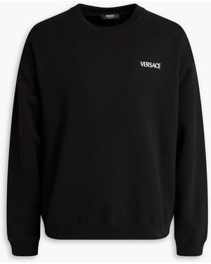 Versace Printed Cotton-Fleece Sweatshirt - Black