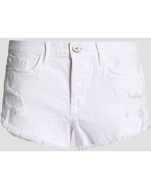 3x1 Distressed Denim Shorts - Blue