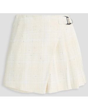 Maje Metallic Tweed Shorts - Natural