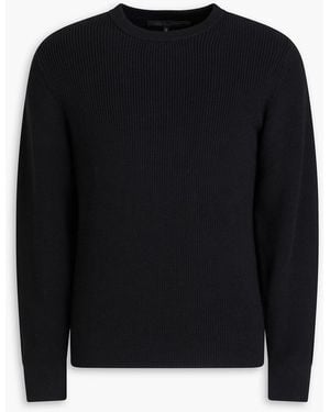 Rag & Bone Curtis Ribbed Cotton Jumper - Black