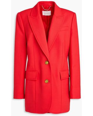 Zimmermann Wool-Blend Twill Blazer - Red