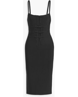 Hervé Léger Alicia Bow-Detailed Bandage Midi Dress - Black