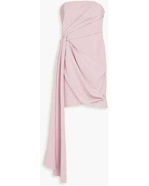 Halston Nitara trägerloses minikleid aus crêpe mit drapierung - Pink