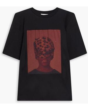 Wales Bonner Printed Cotton-Jersey T-Shirt - Black