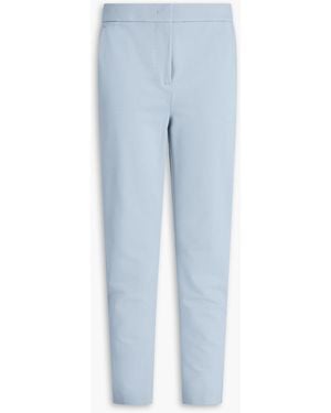 Max Mara Pegno Cropped Jersey Slim-leg Trousers - Blue