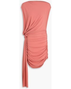 Alex Perry Knotted Draped Stretch-Jersey Mini Dress - Pink