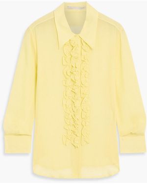 Stella McCartney Ruffled Silk-Georgette Shirt - Yellow