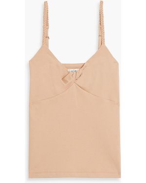 Joie Mesa Twist-front Cotton-jersey Camisole - Natural
