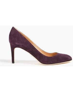 Sergio Rossi Royal Mora Suede Court Shoes - Purple