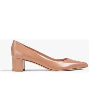 Gianvito Rossi Piper 45 Leather Court Shoes - Pink